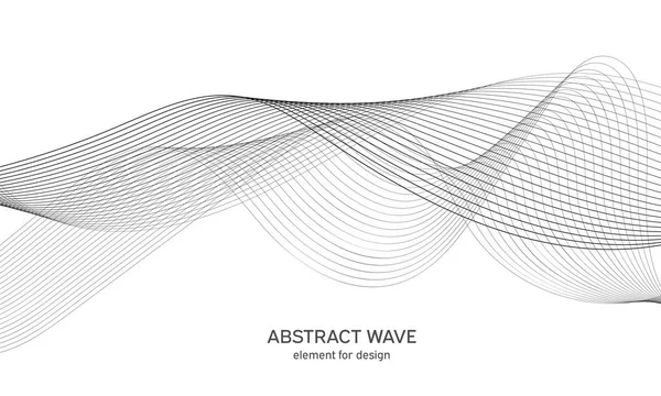 Abstrakt Vågelement För Design Digital Frekvensbandsutjämnare Stiliserad Linje Konst Bakgrund — Stock vektor