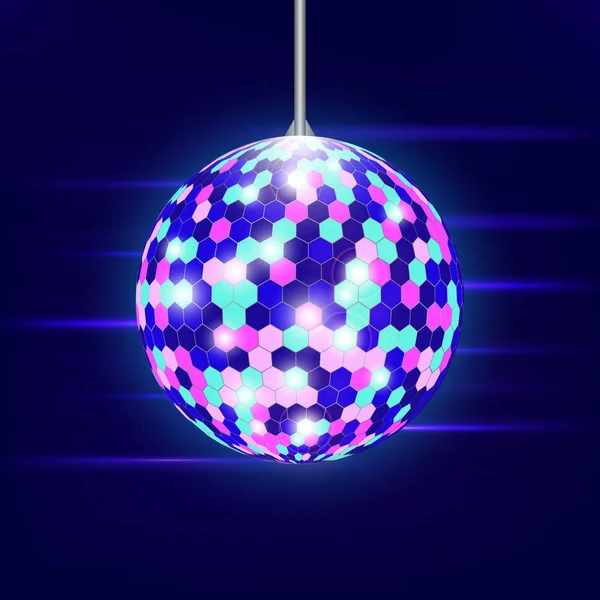 Boule disco. Illustration vectorielle. Contexte. Soirée Night club — Image vectorielle