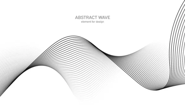 Abstraktes Wellenelement Für Design Digitaler Frequenzspurentzerrer Stilisierte Linie Kunst Hintergrund — Stockvektor