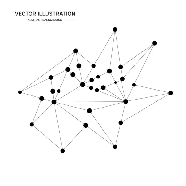 Abstrait Blanc Brillant Fond Vectoriel Technologie Poly Bas Molécule Fond — Image vectorielle