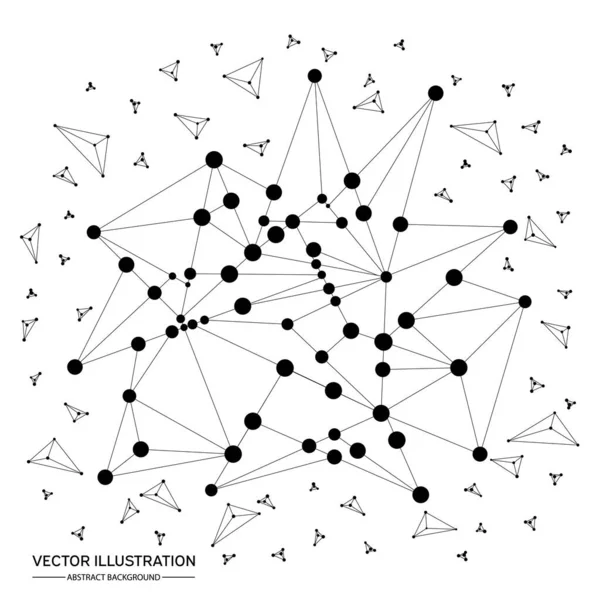 Fondo Vector Tecnología Brillante Blanco Abstracto Bajo Poli Molécula Fondo — Archivo Imágenes Vectoriales