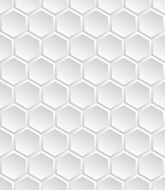 Gri dikişsiz bal tarağı geometrik desen. Altıgen desenli bal peteği. Ballı ızgara. Vektör illüstrasyon arkaplanı.