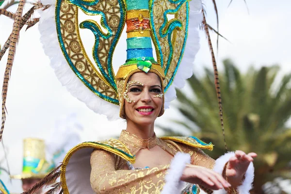 Santa Cruz Tenerife Ilhas Canárias Fevereiro 2018 Grupos Carnavalescos Personagens — Fotografia de Stock