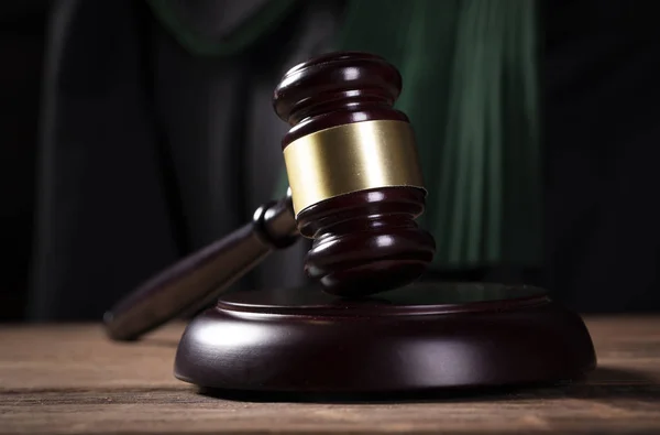 wooden judge\'s gavel, law concept