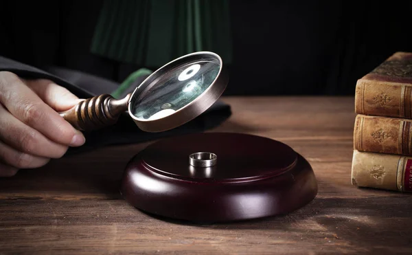 detective magnifying glass, criminal or tax investigation concept.