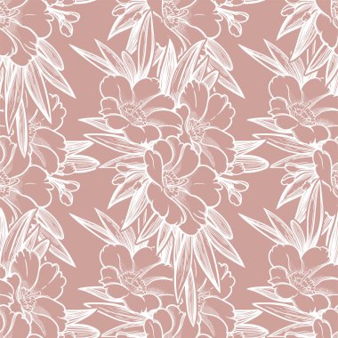 Bahçe çiçek arka plan ile Seamless modeli.