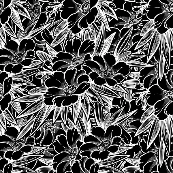 Modèle sans couture avec fond de fleur de jardin . — Image vectorielle