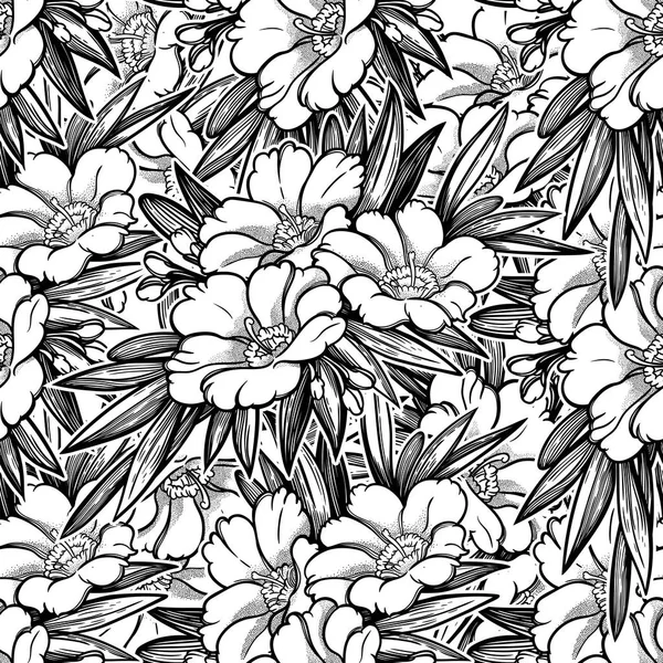 Modèle sans couture avec fond de fleur de jardin . — Image vectorielle