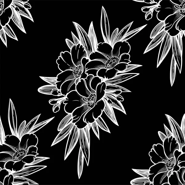 Modèle sans couture avec fond de fleur de jardin . — Image vectorielle