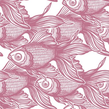 Japon balığı ile Seamless Modeli.