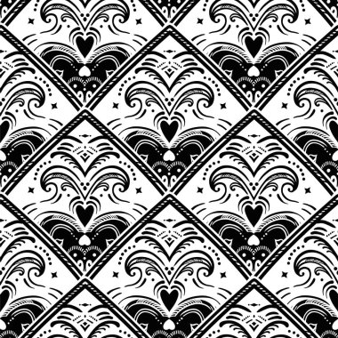 Vintage tarzı vektör soyut seamless modeli.