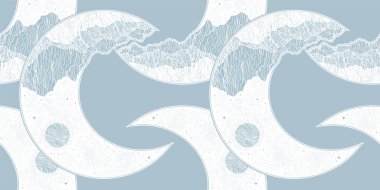 Gezegen ay hilal ile Seamless modeli.