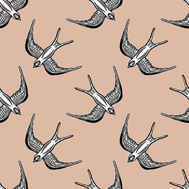 Dikişsiz desen arka plan ile doğrusal yutar.