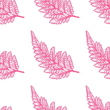 Tropikal hurma veya fern Dikişsiz desen bırakır