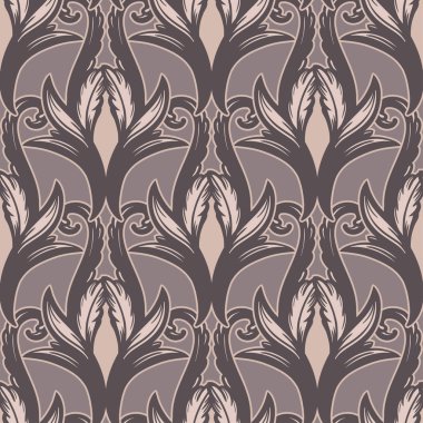 Güzel bohem arabesk Dikişsiz süsleme. Barok dövme tarzı desen. Vintage süslü vektör duvar kağıdı, dekoratif vektör sanat.