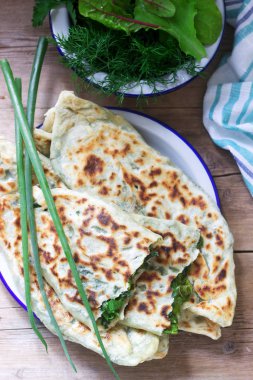 Ermenilerin Artsakh Zhingyalov üzerinden geleneksel yemek şapka yapmak Baker gözleme otlar ile doldurulmuş bir türüdür.