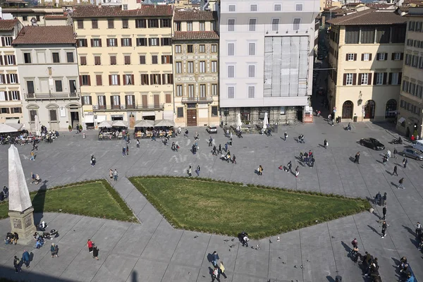 Florencia Italia Abril 2019 Vista Plaza Santa Maria Novella —  Fotos de Stock