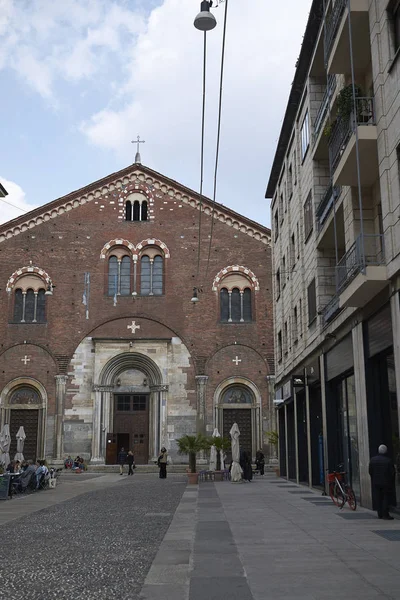 Milan Italie Avril 2019 Vue Église San Simpliciano — Photo
