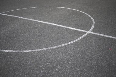 Amsterdam, Hollanda - 16 Mayıs 2018: Amsterdam'da basketbol sahası