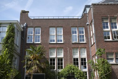 Amsterdam, Hollanda - 17 Mayıs 2018: Amsterdam Botanik Bahçesi Manzarası