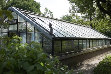 Amsterdam, Hollanda - 17 Mayıs 2018: Amsterdam Botanik Bahçesi Manzarası