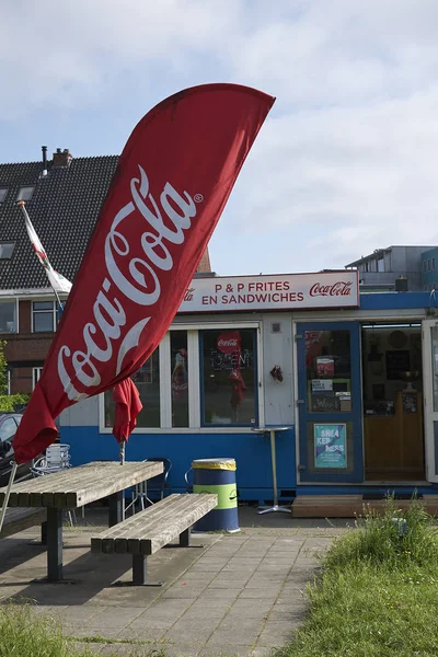 Amsterdam Holandia Maja 2018 Kiosk Frytkami Amsterdamie Noord — Zdjęcie stockowe