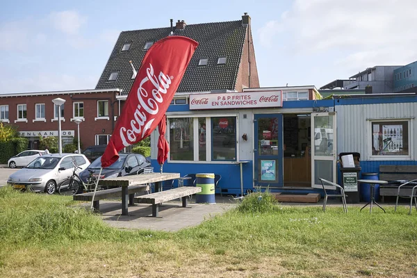 Amsterdam Holandia Maja 2018 Kiosk Frytkami Amsterdamie Noord — Zdjęcie stockowe