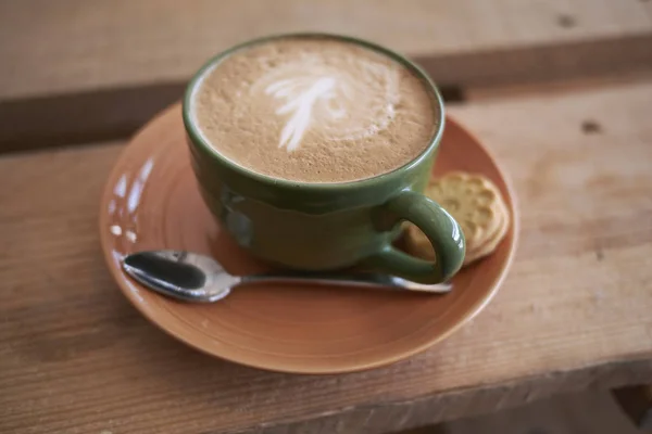 Cappuccino Biscuit Pour Petit Déjeuner — Photo