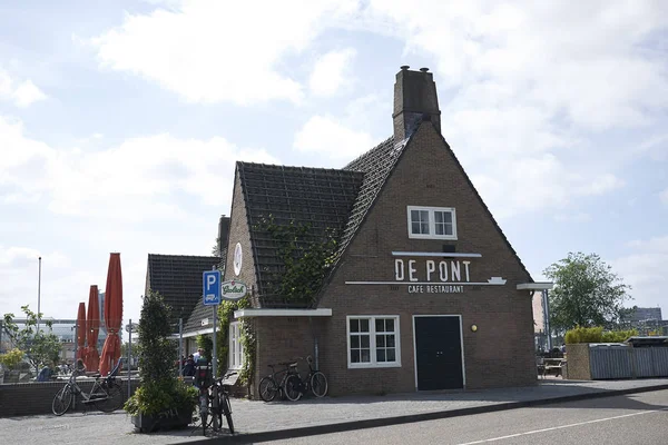 Amsterdam Holandia Maja 2018 Widok Cafe Pont Noord — Zdjęcie stockowe