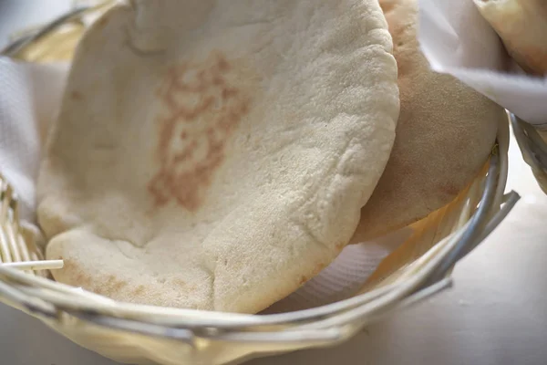 View Pita Bread Basket — Stock Photo, Image