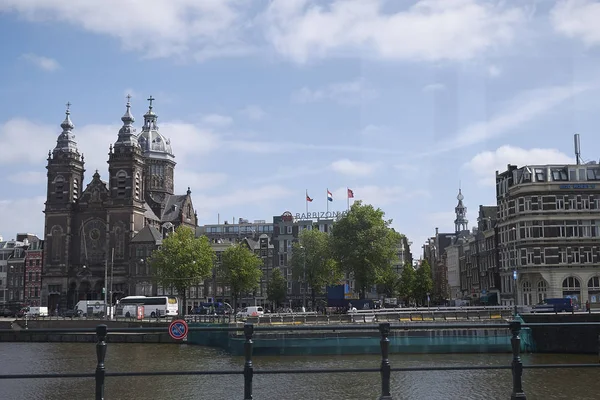 Amsterdam Holandia Maja 2018 Widok Bazylikę Mikołaja — Zdjęcie stockowe