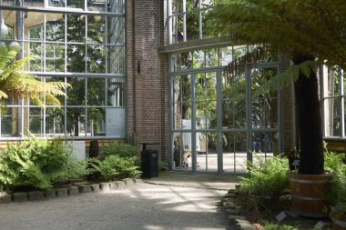 Amsterdam, Hollanda - 17 Mayıs 2018: Amsterdam Botanik Bahçesi Manzarası