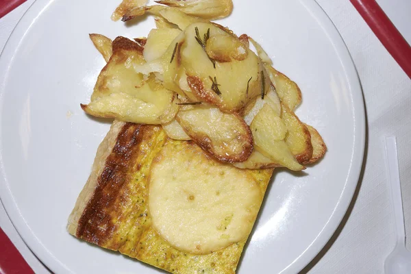 Vegetarian Tart Roasted Potato — Stock Photo, Image