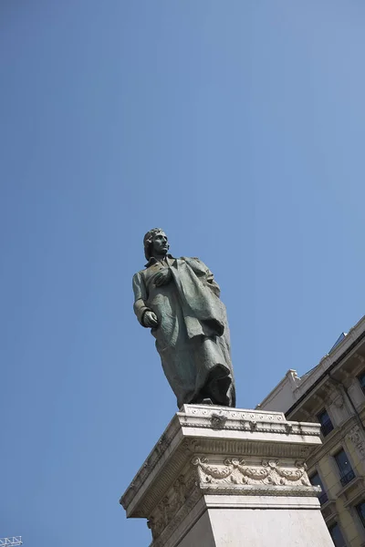 Milão Itália Junho 2019 Vista Monumento Giuseppe Parini — Fotografia de Stock