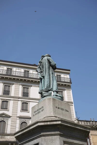 Milán Italia Junio 2019 Vista Del Monumento Cesare Beccaria — Foto de Stock