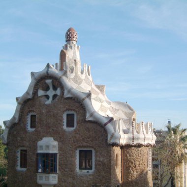 Barselona, Ispanya-29 Aralık 2001: Park Guell