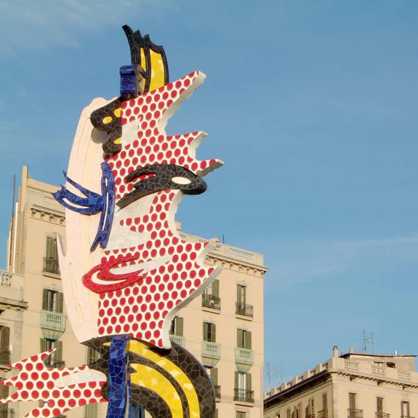 Barcelona España Diciembre 2001 Barcelona Head Roy Liechtenstein — Foto de Stock