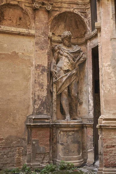 Bologna Italy December 2018 Hercules Statue Palazzo Malvezzi Campeggi — Stock Photo, Image