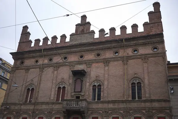 Bologna Italya Aralık 2018 Palazzo Francia Strazzaroli Görünümü — Stok fotoğraf