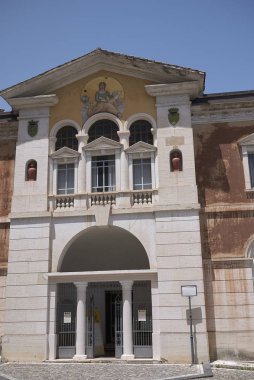 Cosenza, Italya-12 Haziran 2018: Biblioteca Civica 'nın görünümü