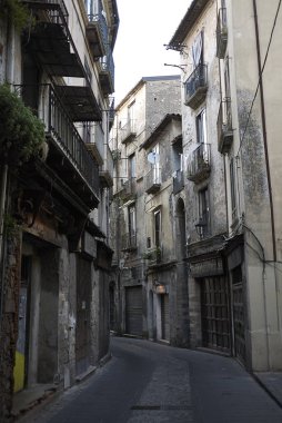 Cosenza, Italya-12 Haziran 2018: eski Cosenza 'nın görünümü (Cosenza Vecchia)