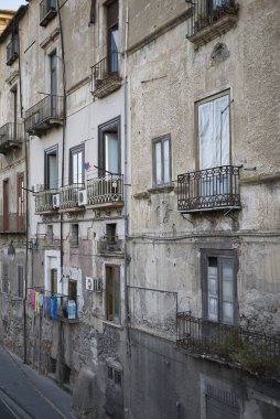 Cosenza, Italya-12 Haziran 2018: eski Cosenza 'nın görünümü (Cosenza Vecchia)