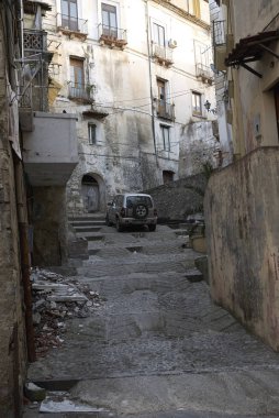 Cosenza, Italya-12 Haziran 2018: eski Cosenza 'nın görünümü (Cosenza Vecchia)