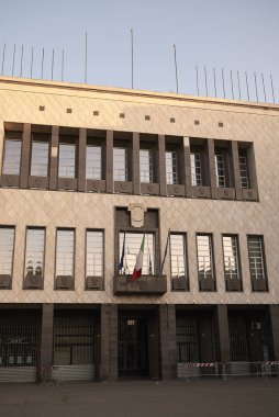 Cosenza, Italya-12 Haziran 2018: Cosenza City Hall binasının görünümü