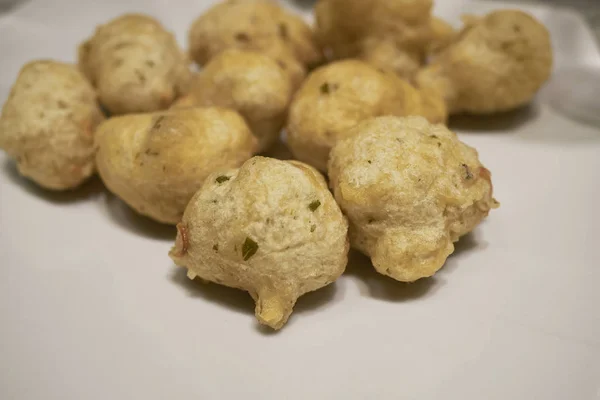 Fried Bread Balls Close — Stock Photo, Image