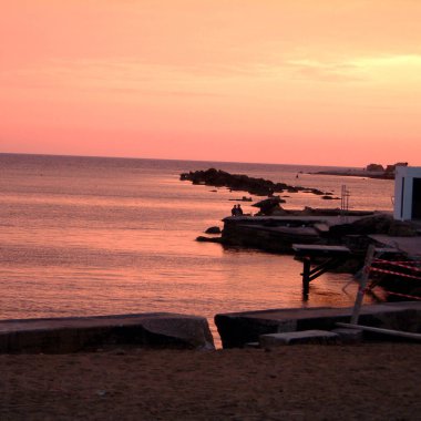 Kıbrıs, Yunanistan-Mart 16, 2002: Baf gün batımı