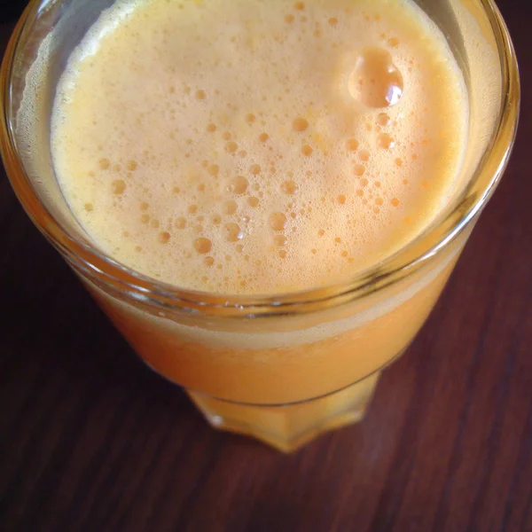 Copo Suco Laranja Para Café Manhã — Fotografia de Stock