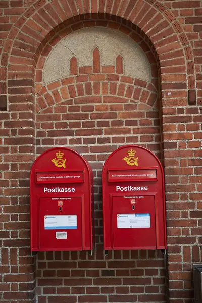 Kodaň Dánsko Říjen 2018 Poštovní Schránky — Stock fotografie