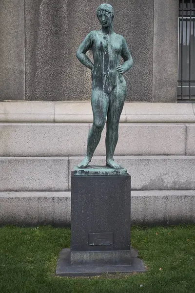 Copenaghen Danimarca Ottobre 2018 Veduta Una Statua Nel Giardino Glyptotek — Foto Stock