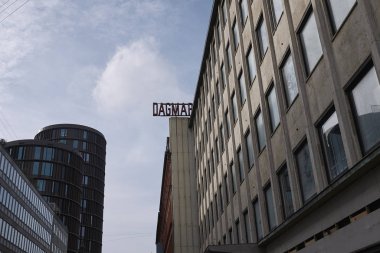 Kopenhag, Danimarka - 09 Ekim 2018 :Kopenhag'daki modern yapının görünümü